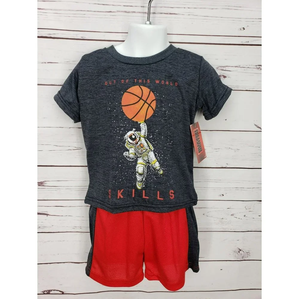 Buzzer Beater Out of this World Skill Basketball 2T athletic Gym Shirt short set